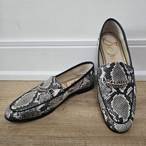 Sam Edelman Womens Snakeskin Pattern Loafers